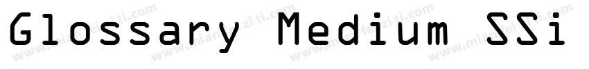 Glossary Medium SSi Medium Italic字体转换
